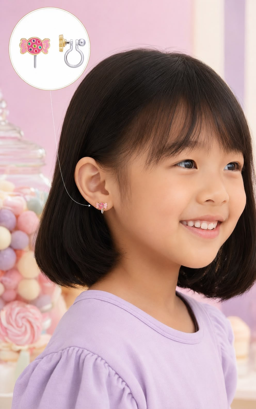 Candy Crush Clip-on Oorbellen | Zonder Gaatjes