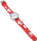 Magisch Eenhoorn Horloge | Rood met regenboog eenhoorns