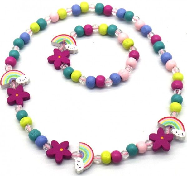 Vrolijke Regenboog Sieradenset | Ketting & Armband