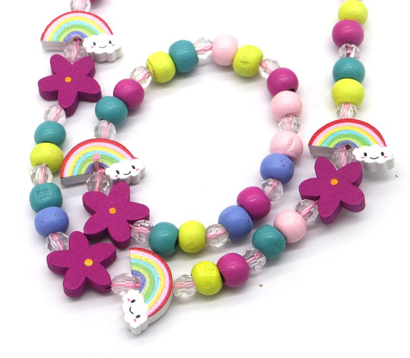Vrolijke Regenboog Sieradenset | Ketting & Armband