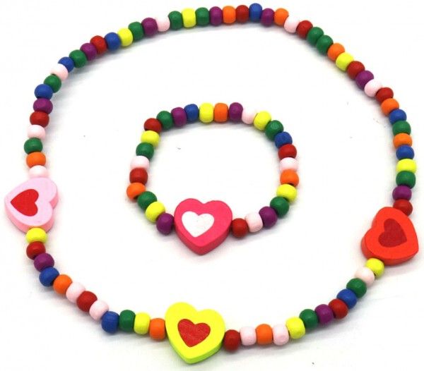 Vrolijke Hartjes Sieradenset | Ketting & Armband