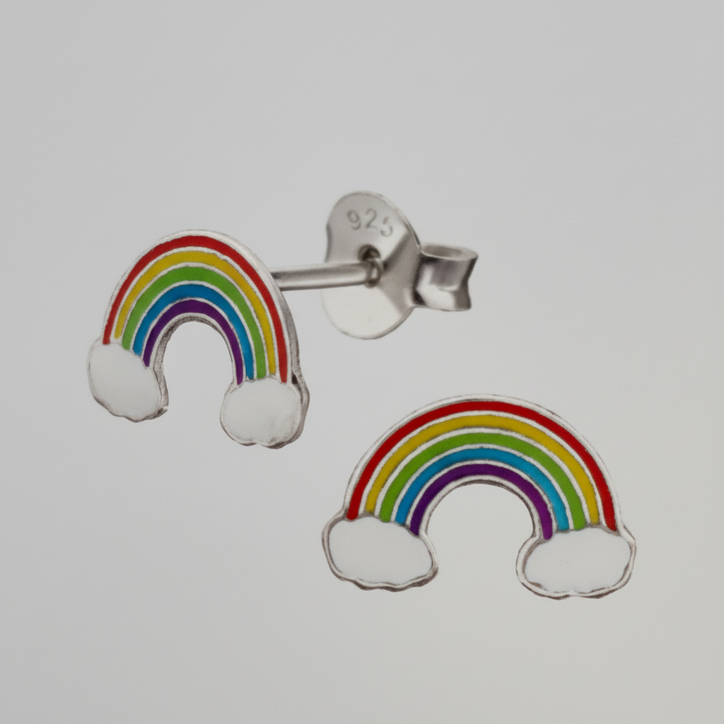 Verscherpte regenboog-oorknopjes